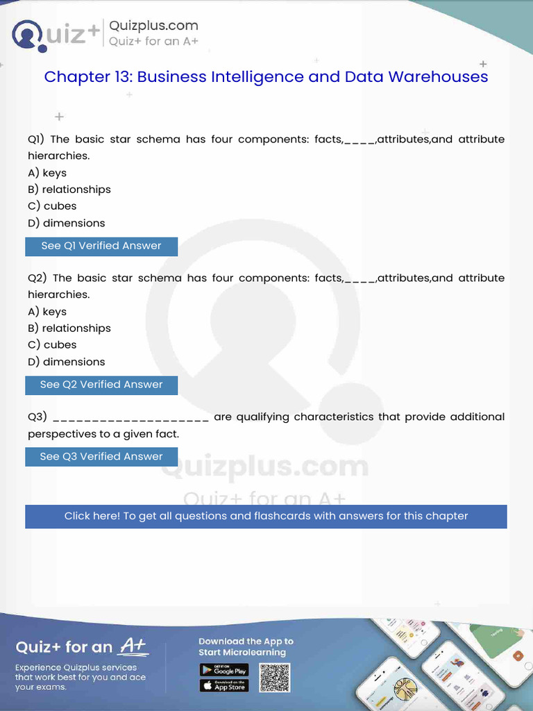 The Basic Star Schema Has Four Components Factsattributesand Attribute ...