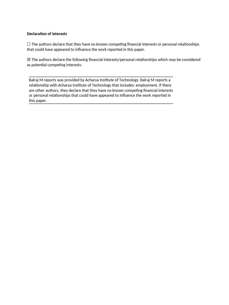 Declaration Statement | PDF