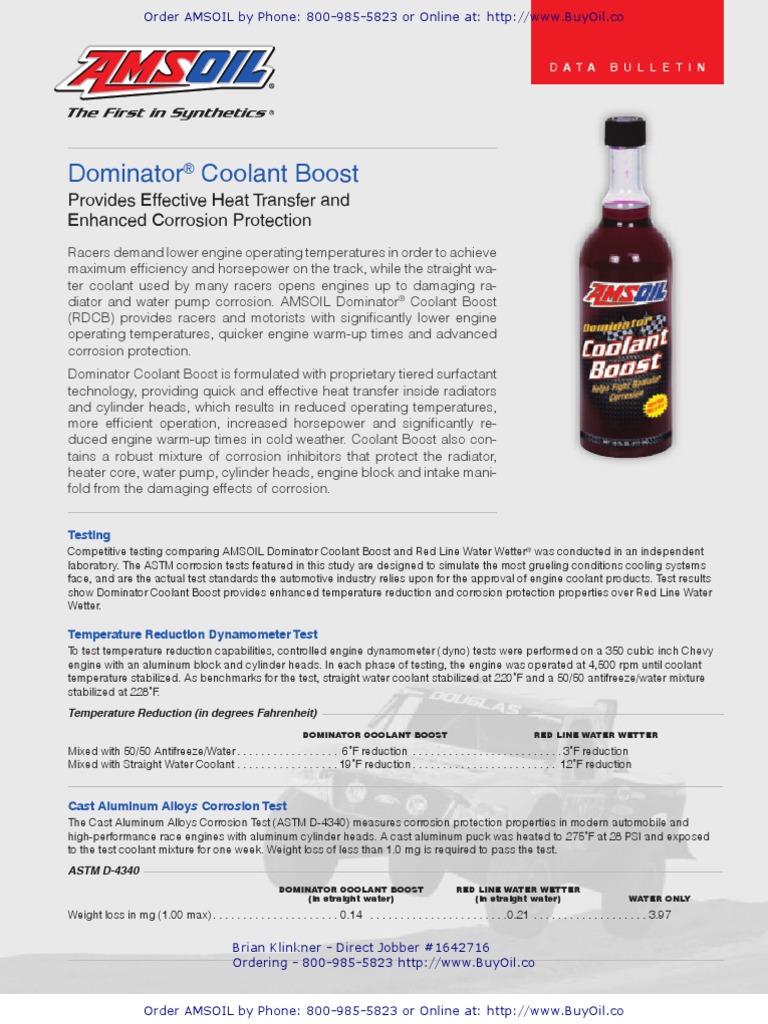 AMSOIL Dominator® Coolant Boost RDCB Radiator Corrosion
