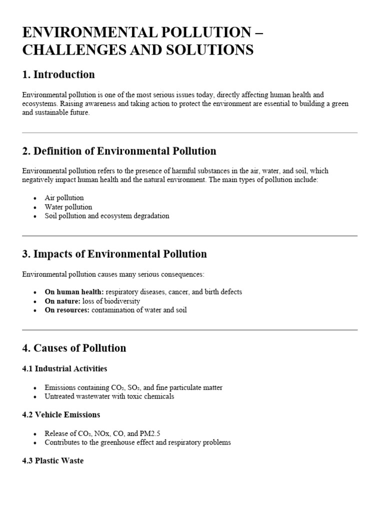 Environmental Pollution | PDF | Pollution | Air Pollution
