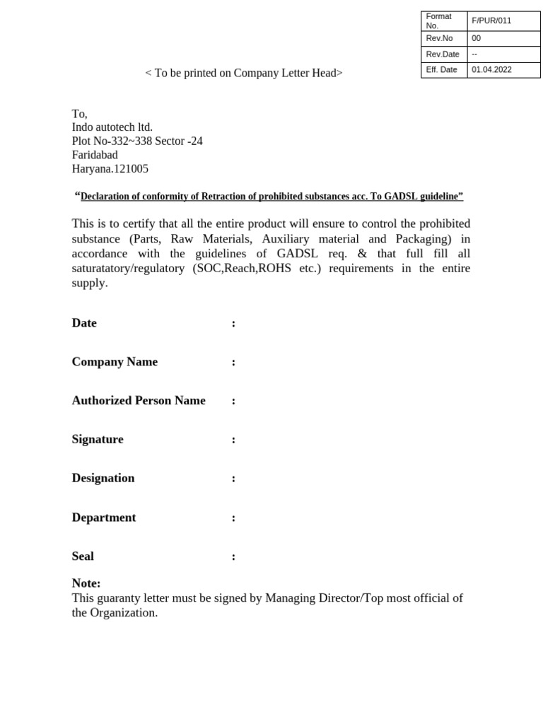 F-PUR-011 SOC Declaration Form (3) | PDF