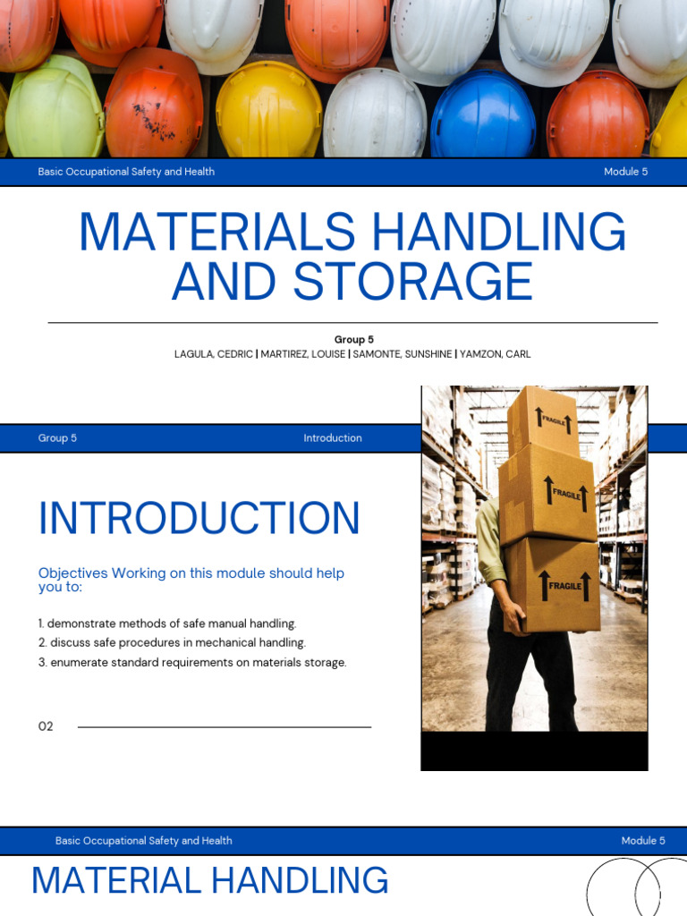 Materials Handling and Storage | PDF | Forklift | Occupational Safety ...