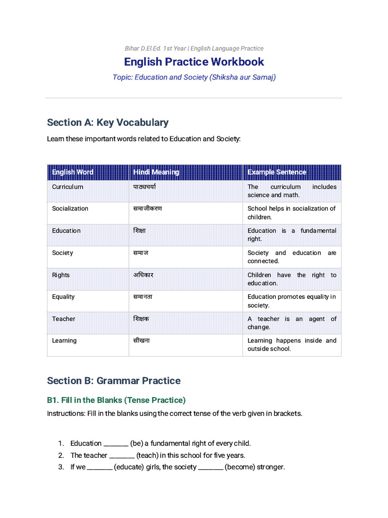 English Practice Workbook | PDF