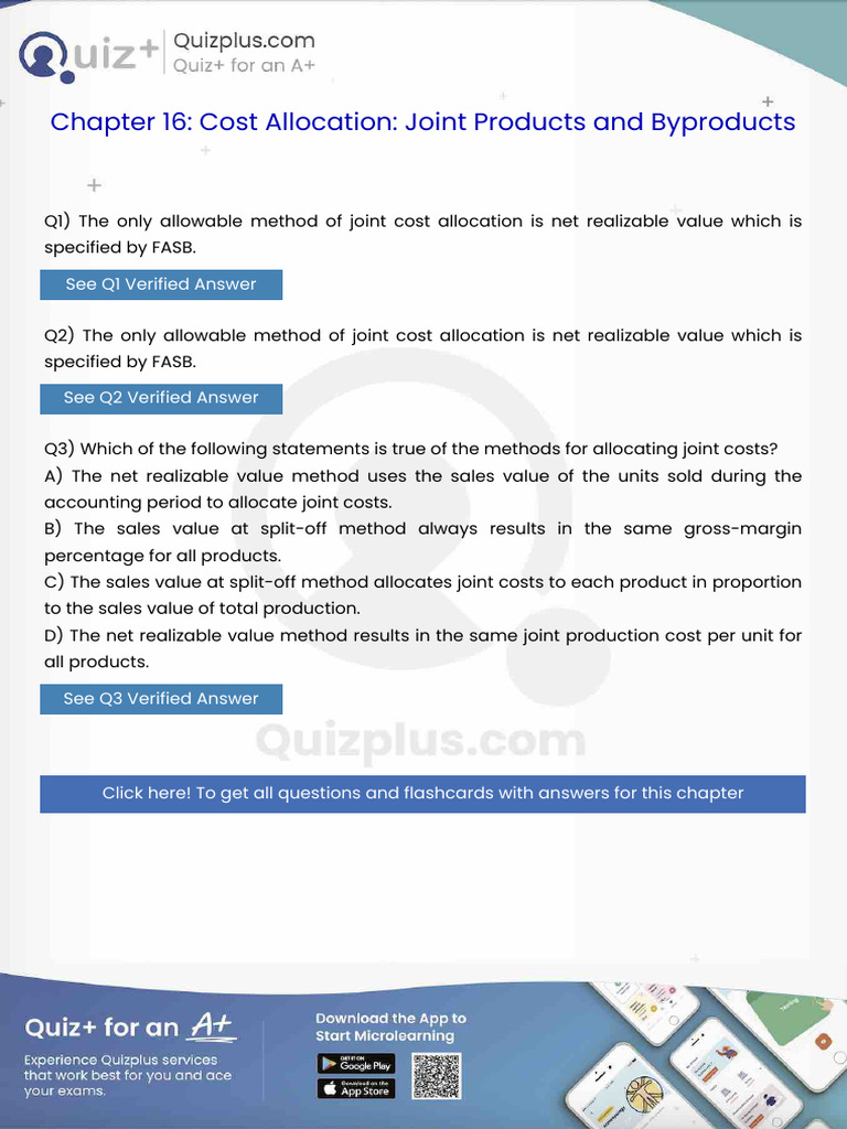 The Only Allowable Method of Joint Cost Allocation Is Net Realizable ...