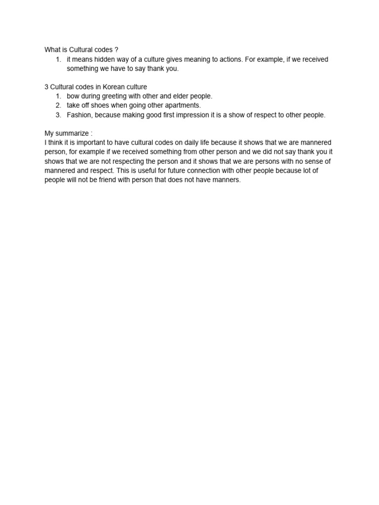 What is Cultural Codes | PDF