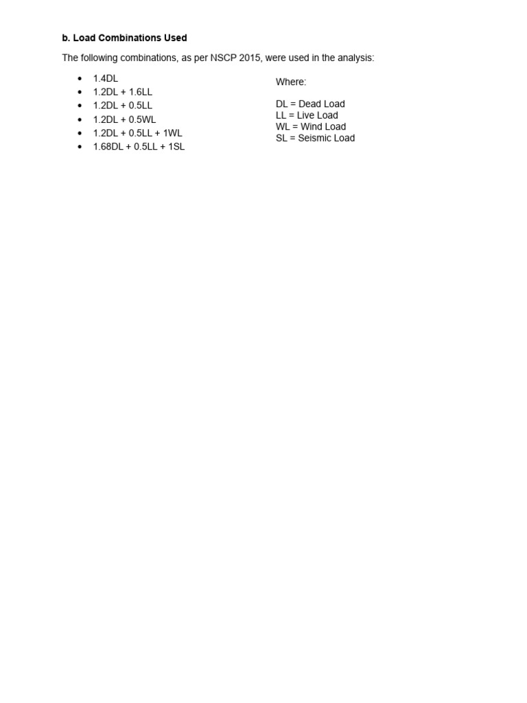 Structural Load Combination | PDF