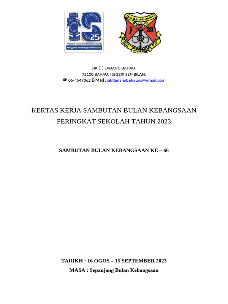 Kertas Kerja Merdeka 2023 | PDF