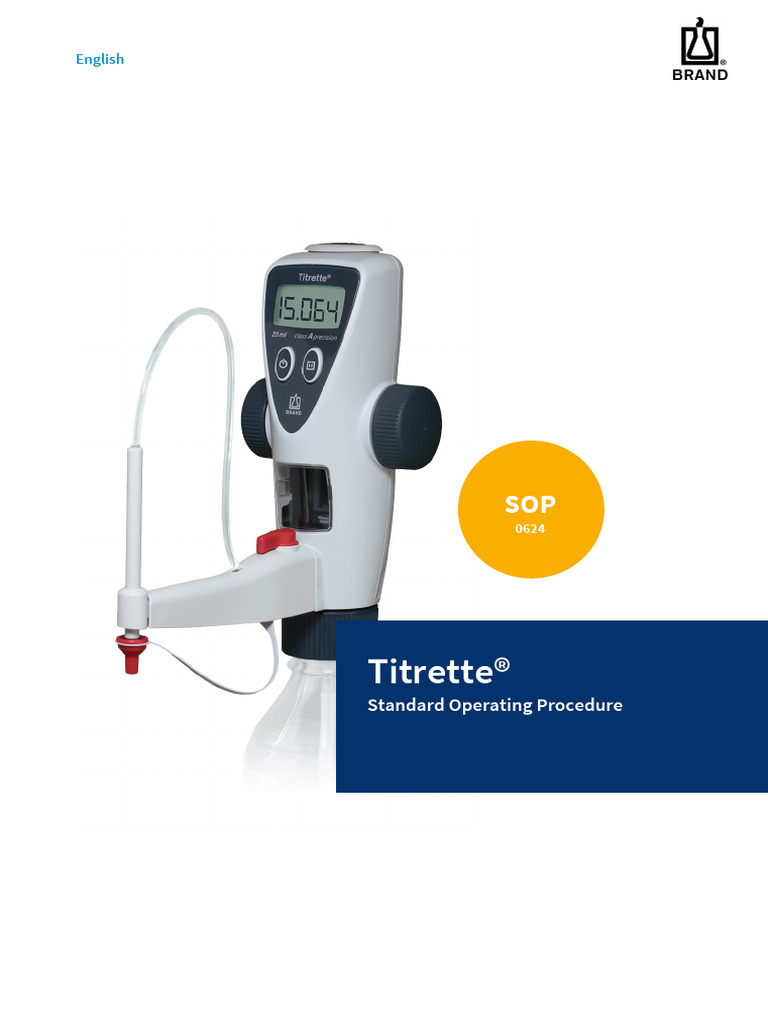 SOP_Titrette_EN | PDF | Calibration | Volume