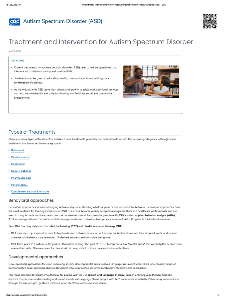 Treatment and Intervention for Autism Spectrum Disorder _ Autism ...