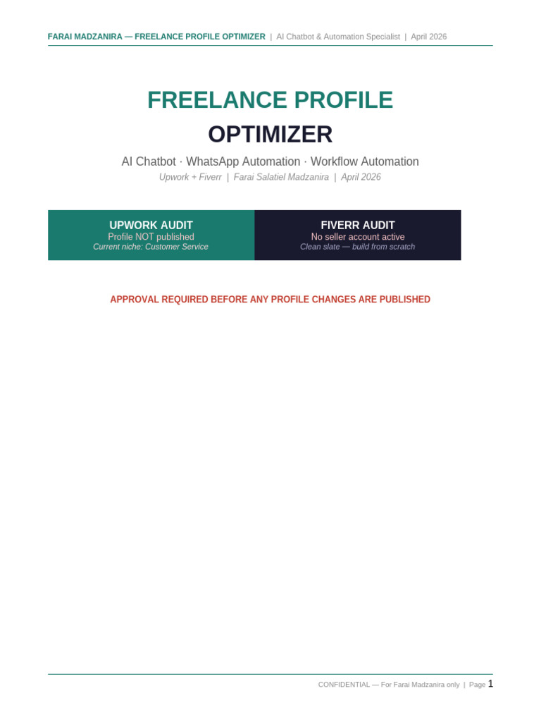 Farai Profile Optimizer 2026 | PDF | Customer Relationship Management ...
