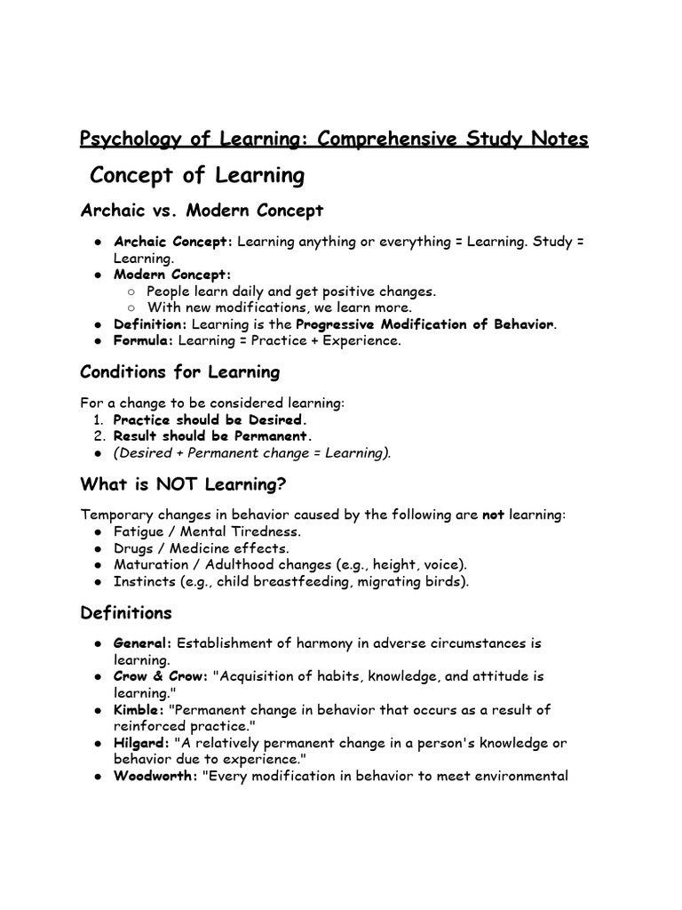 Comprehensive Study Notes (Corrected & Organized).....PDF | PDF ...