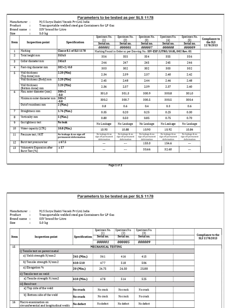 SLS Dimension 5.0Kg | PDF | Deformation (Engineering) | Industrial ...