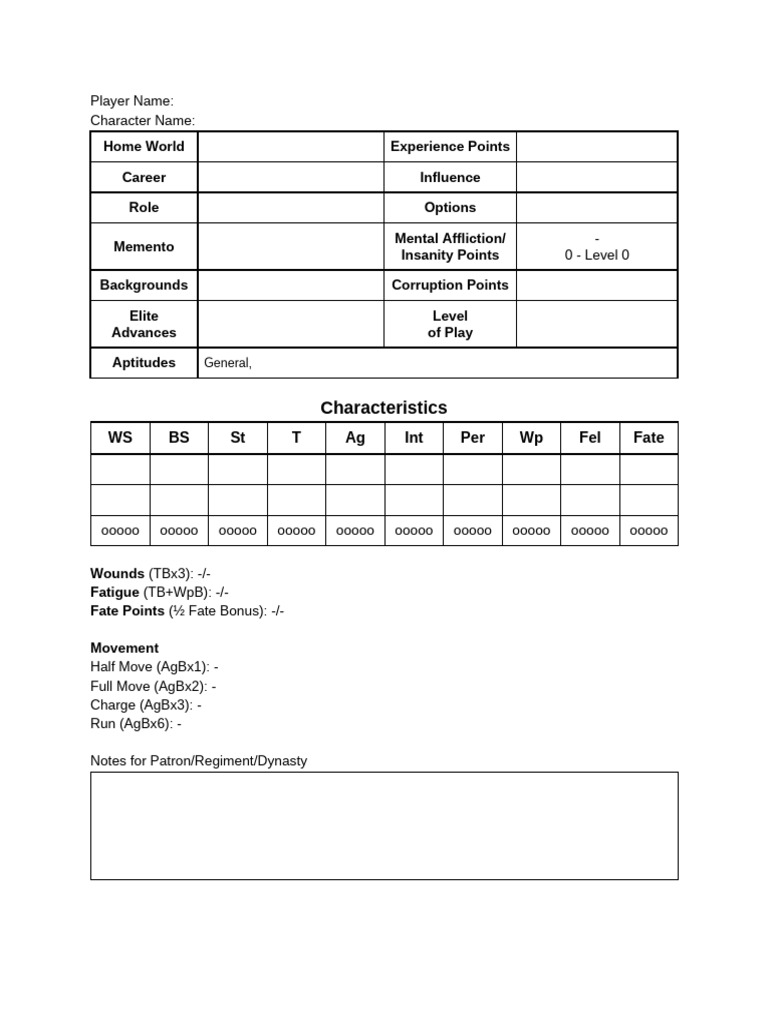 Character Sheet Template docx | PDF | Armour | Military Vehicles