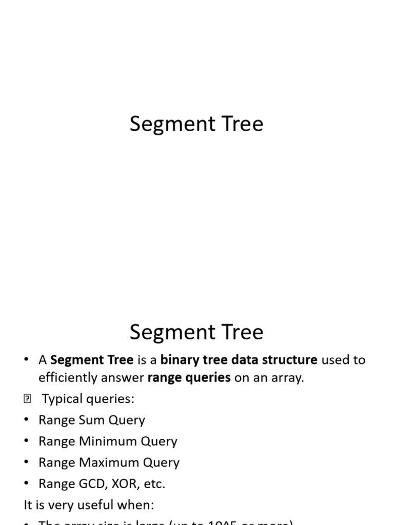 Segment Tree | PDF
