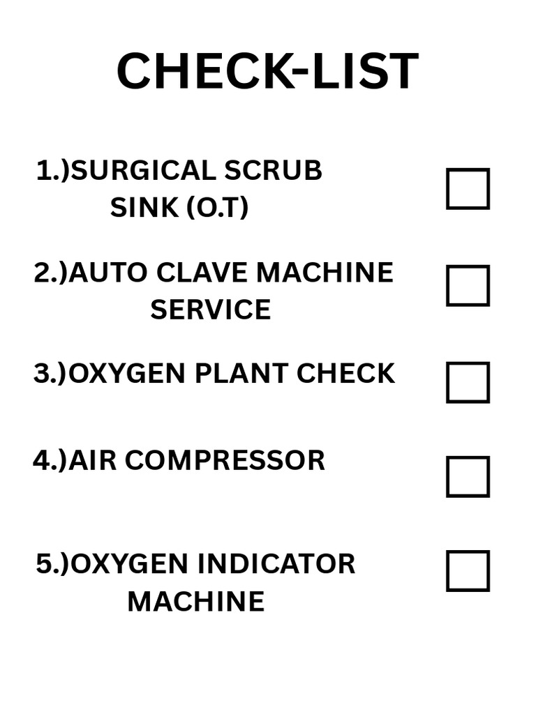 Check List | PDF