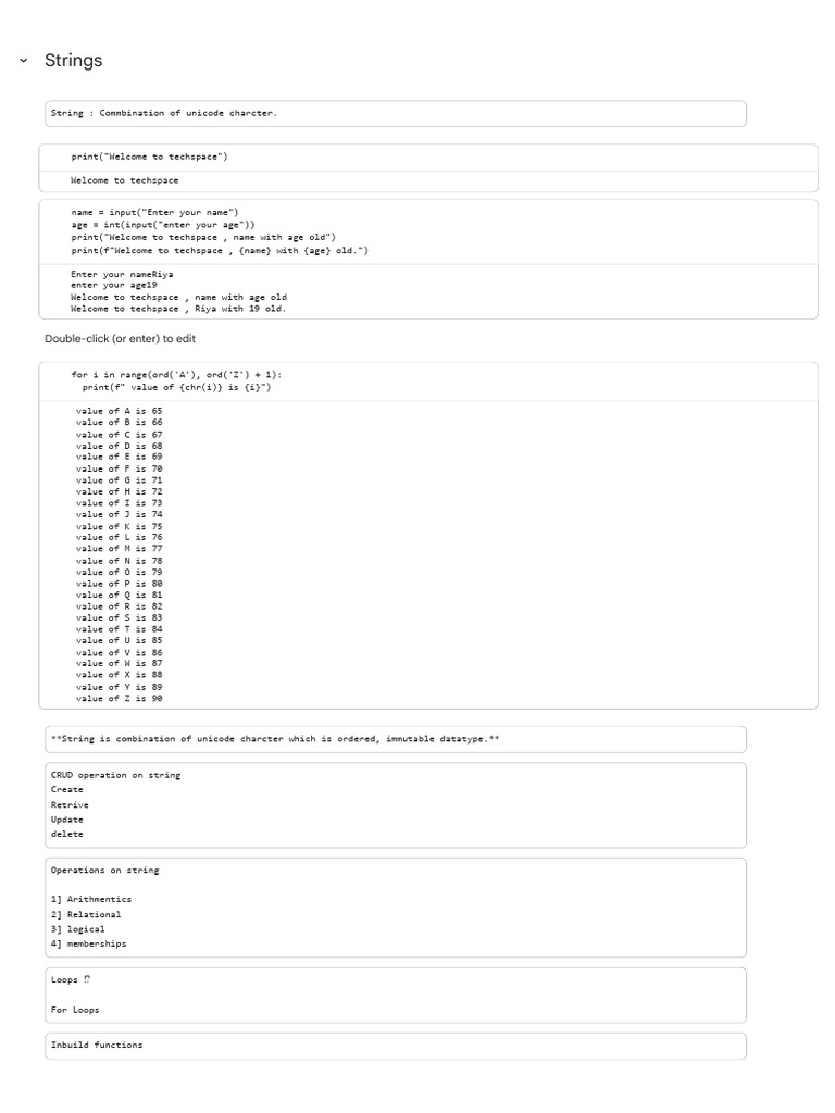 String Notes 03-04-2026 | PDF | String (Computer Science) | Computer ...
