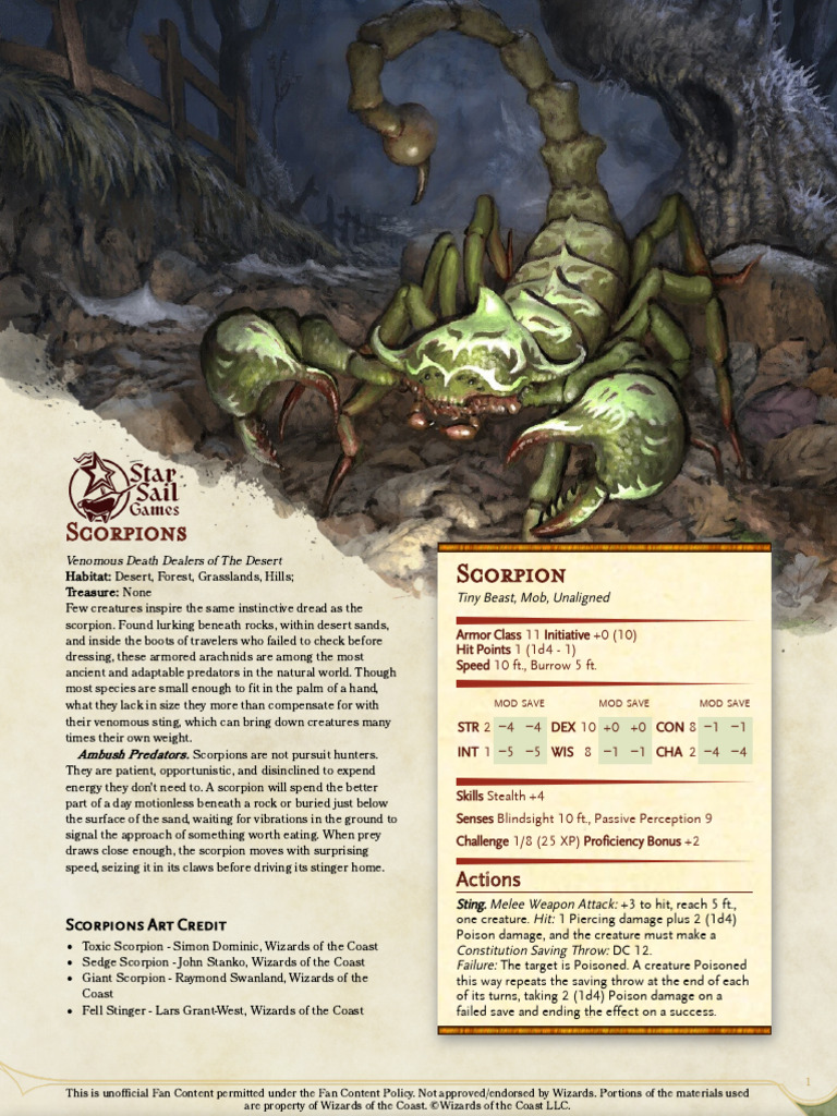 Scorpion RPG | PDF | Predation