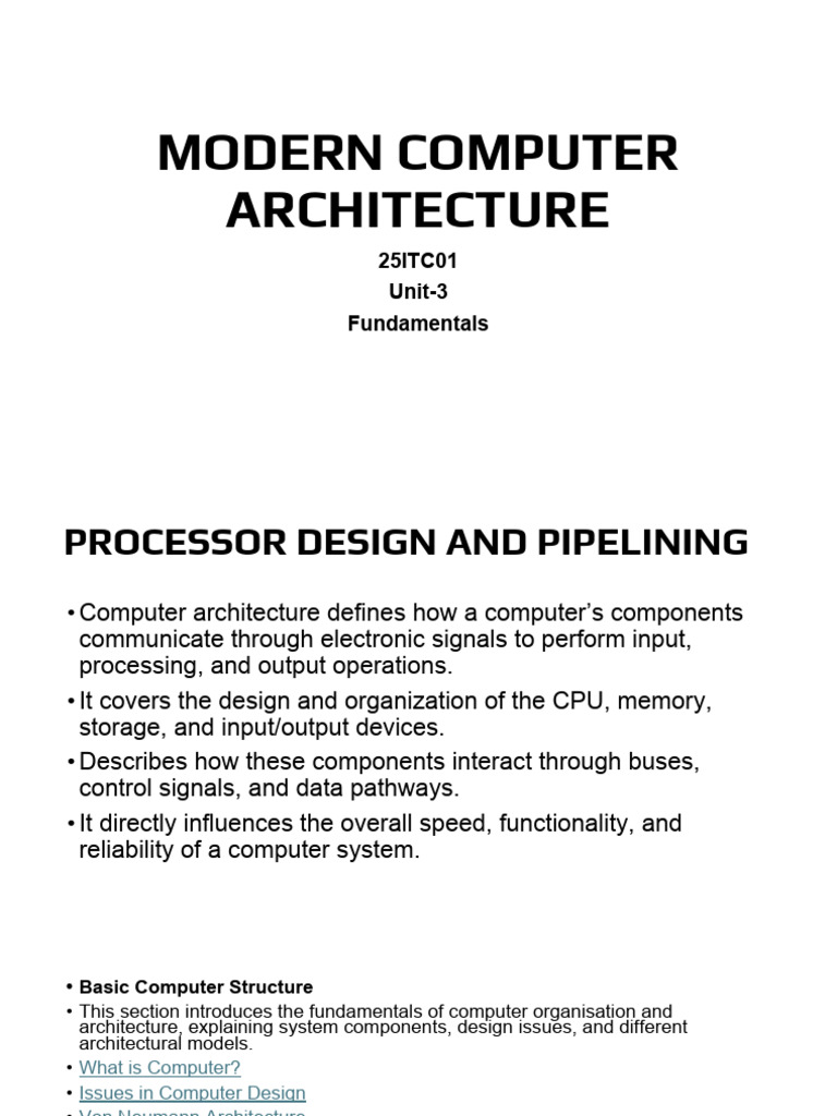 Processor Design and Pipelining Mod-3 | PDF | Central Processing Unit ...