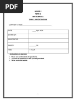 Grade 5 Term 2 Math Investigation | PDF