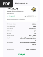 BIR Form 2000: Documentary Stamp Tax | PDF | Payments | Receipt