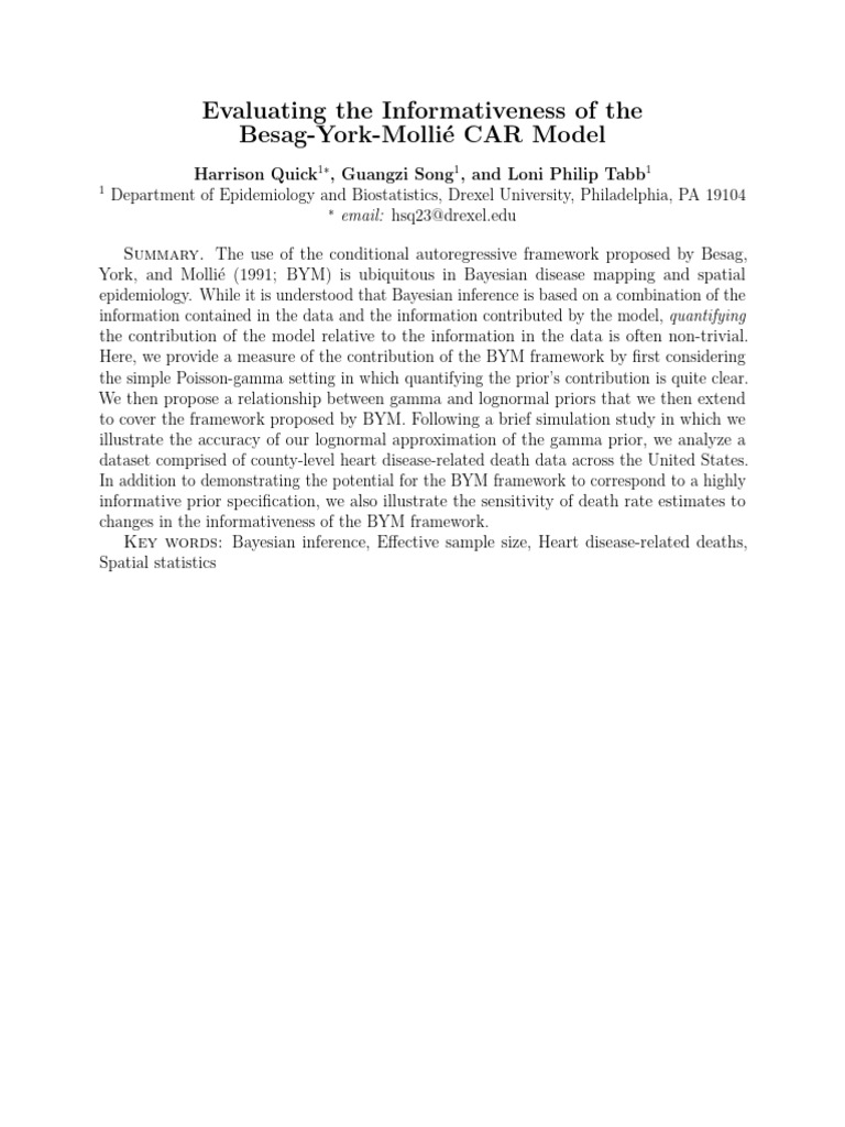 Evaluating the Informativeness of The | PDF | Statistical Inference ...