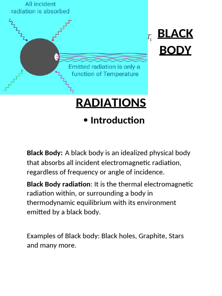 Black Body Radiations | PDF | Physical Phenomena | Applied And ...