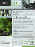 The Conference For Businesses With Vision: April 23-25, 2008 Marriott Rivercenter San Antonio, TX