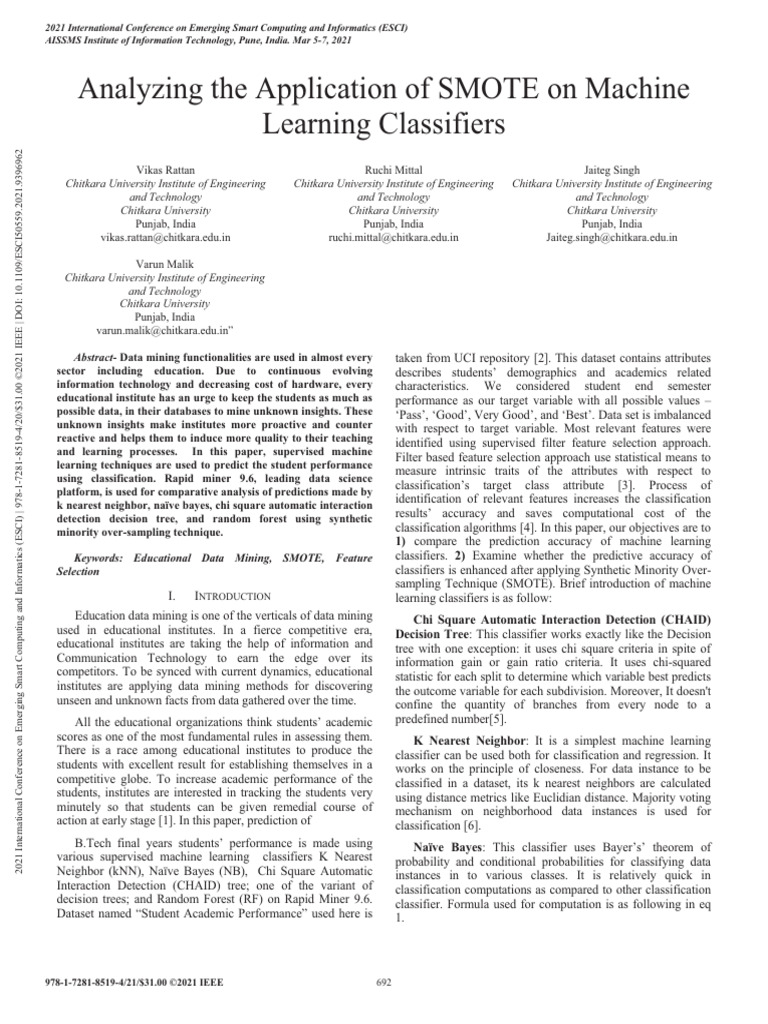 Rattan 2021 | PDF | Machine Learning | Statistical Classification