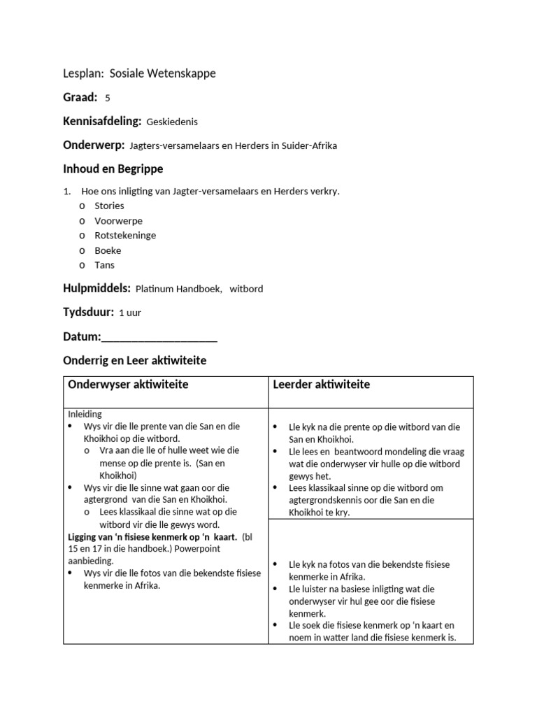 SW Gr 5 K1 Ligging Van Fisiese Kenmerke | PDF