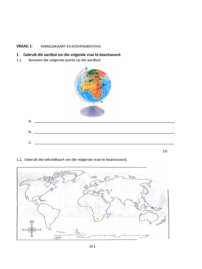 SW Gr 5 K1 Toets Geo | PDF