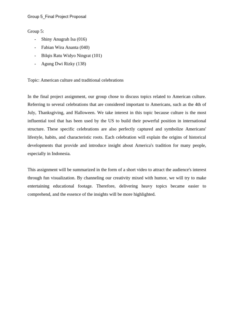Group 5_Final Project Proposal | PDF