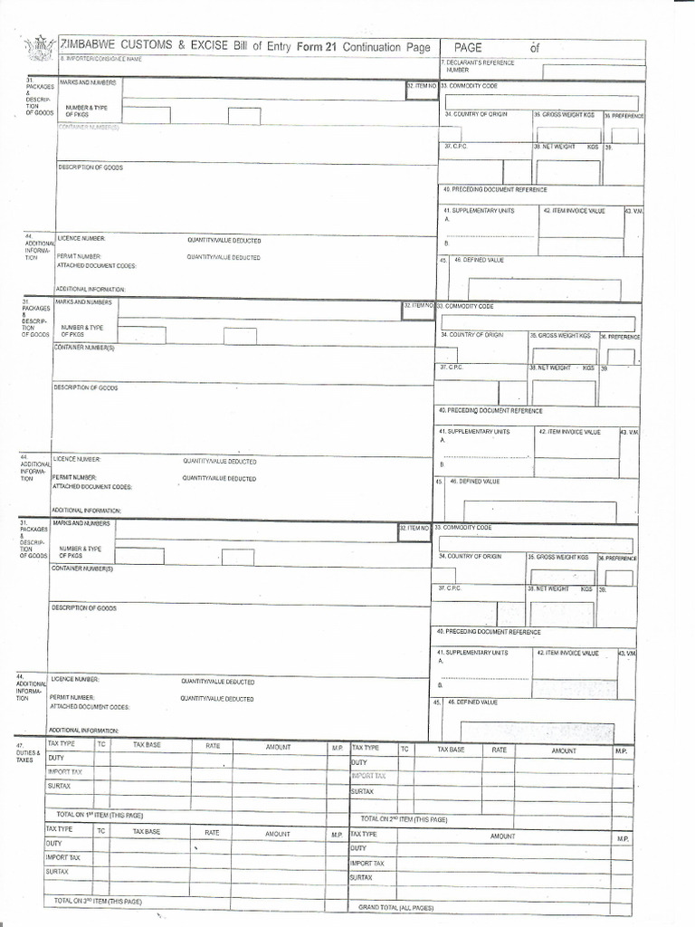 Blank Form 21 Page 2 | PDF