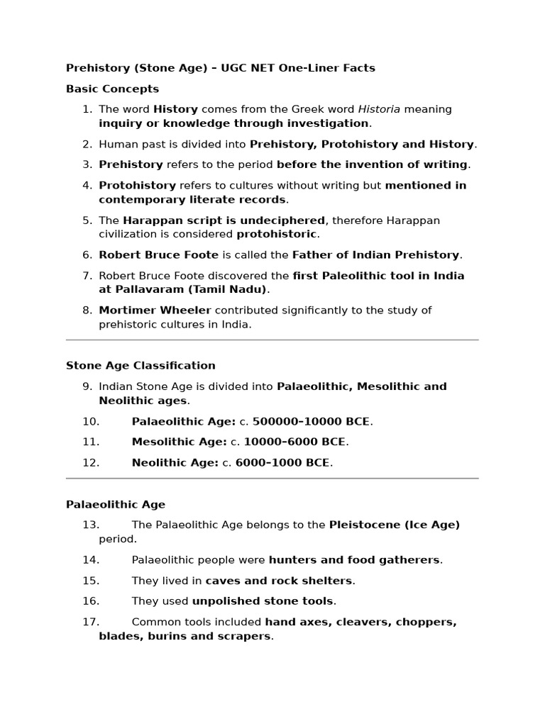 Prehistory | PDF | Paleolithic | Neolithic