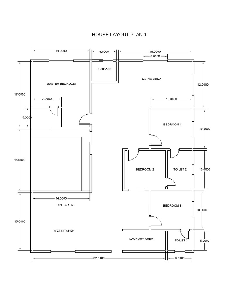 House Layout Plan 1 | PDF