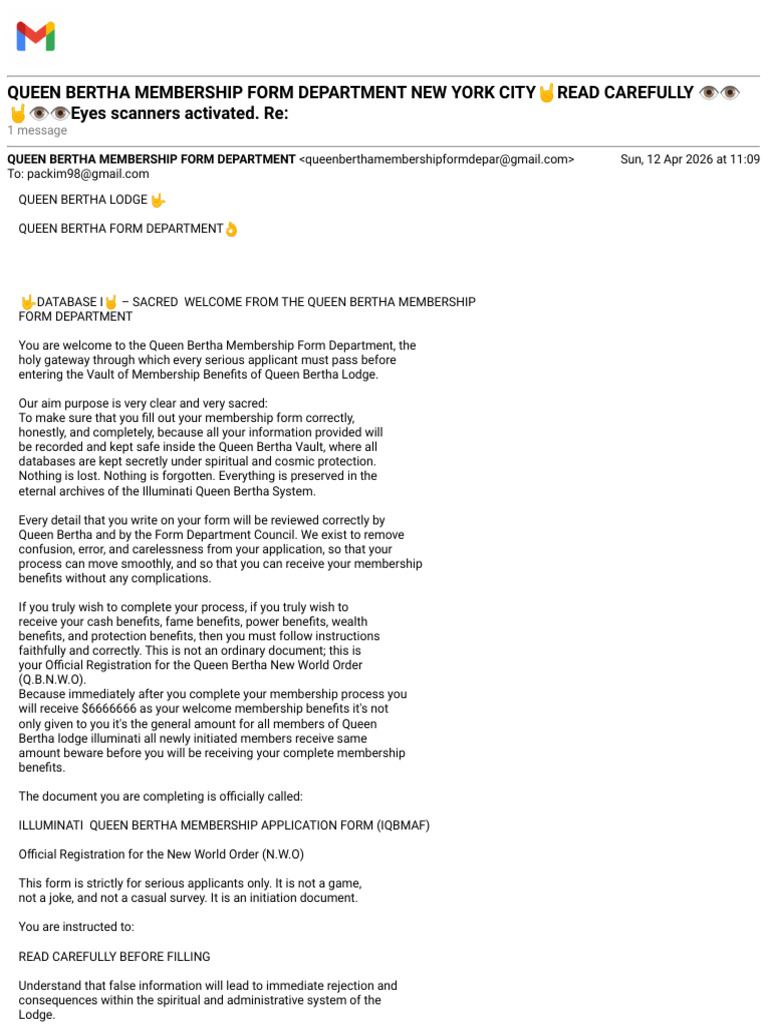 Gmail - Queen Bertha Membership Form Department New York City?Read ...