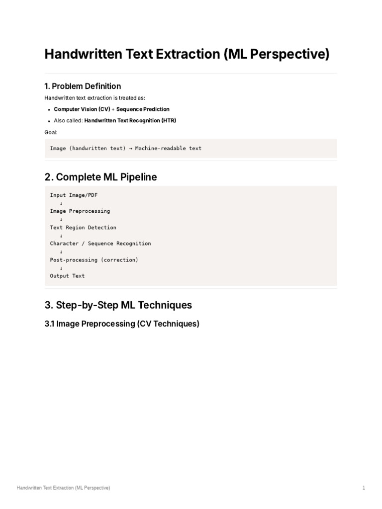 Handwritten Text Extraction (ML Perspective) | PDF | Support Vector ...