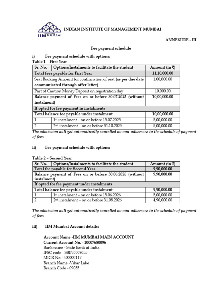 Fees Structure | PDF