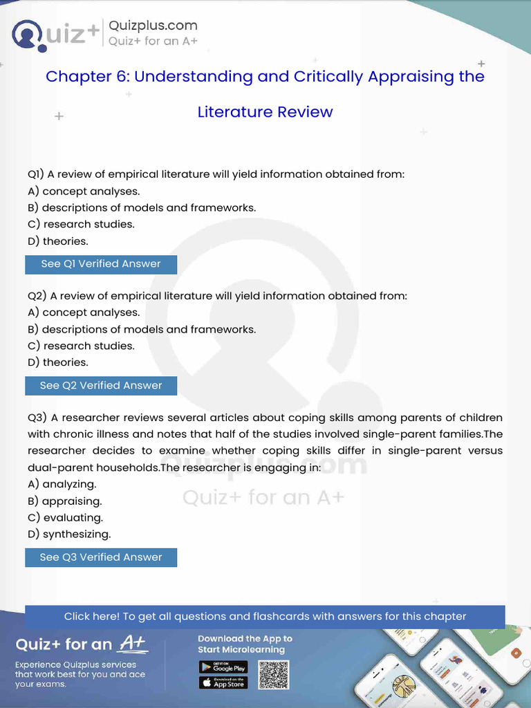 A Review of Empirical Literature Will Yield Information Obtained From ...