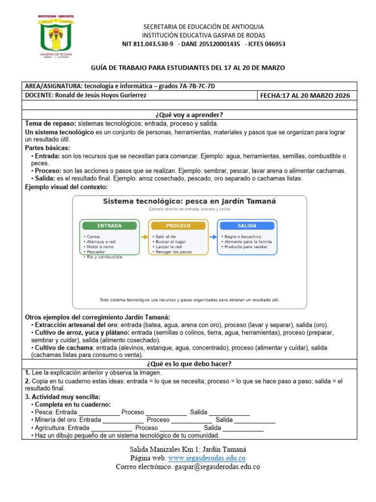 GUIA DEL 17 AL 20 DE MARZO GRADOS 7A-7B-7C-7D-TECNOLOGIA_GUIA_TALLER ...