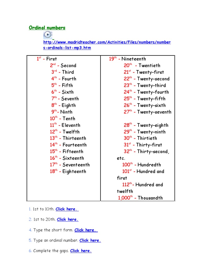 Ordinal Numbers Examples 588x745