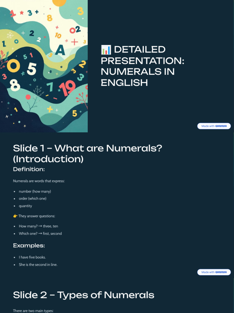 DETAILED-PRESENTATION-NUMERALS-IN-ENGLISH | PDF