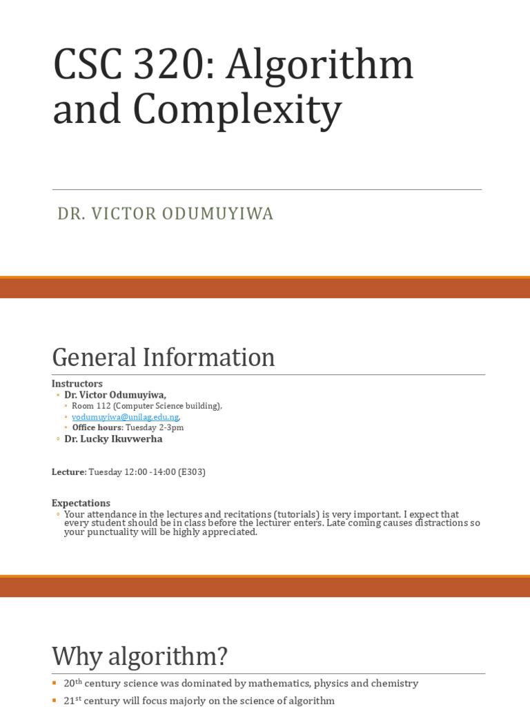 Complete CSC 320 Slides | PDF | Time Complexity | Recurrence Relation