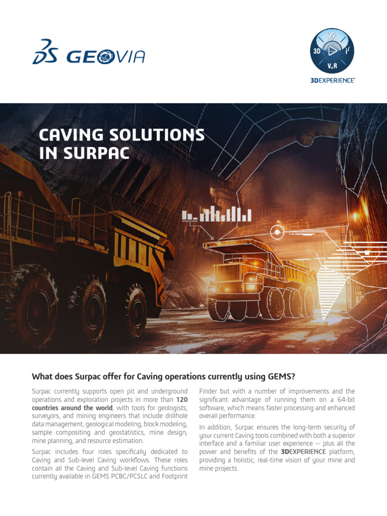 Caving Solutions in Surpac (@mining - Eng) | PDF