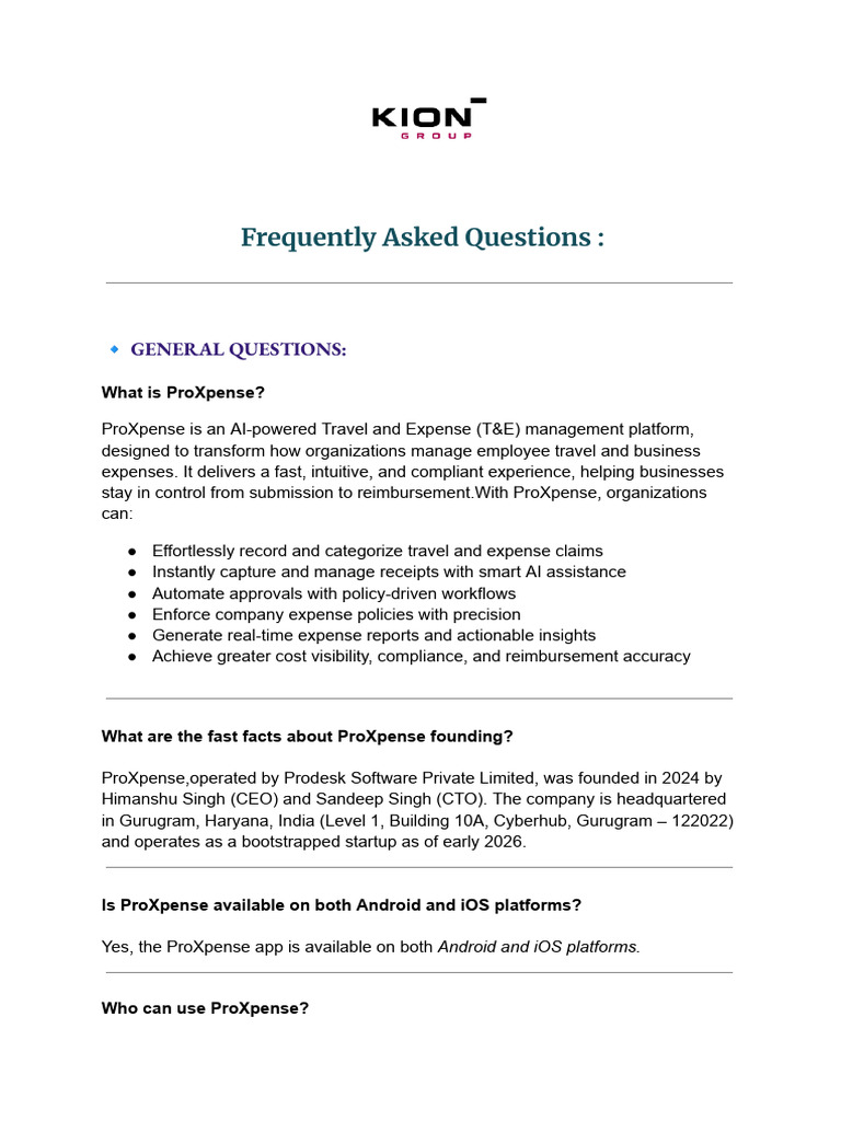 KION ProXpense | PDF | Password | Expense
