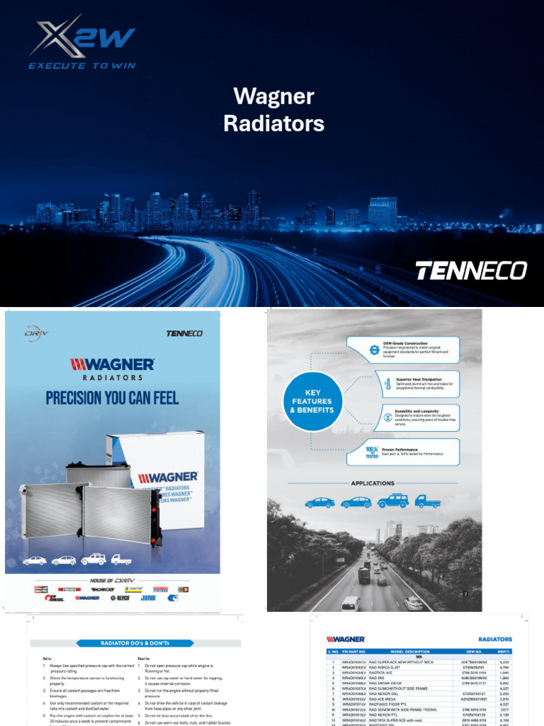 Wagner Radiators_OE Cross Reference | PDF