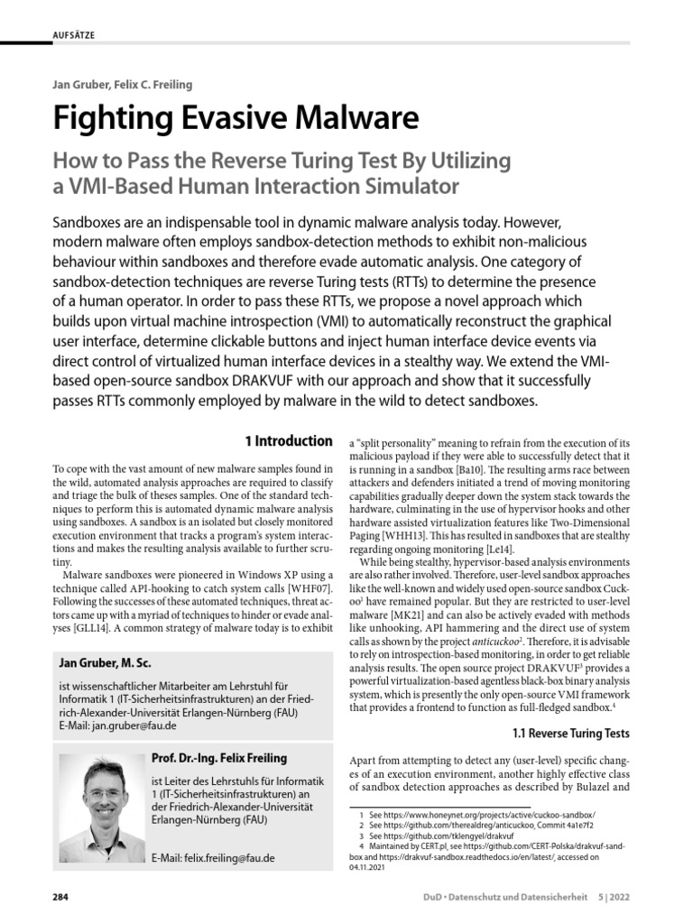 Fighting Evasive Malware | PDF | Malware | Virtualization