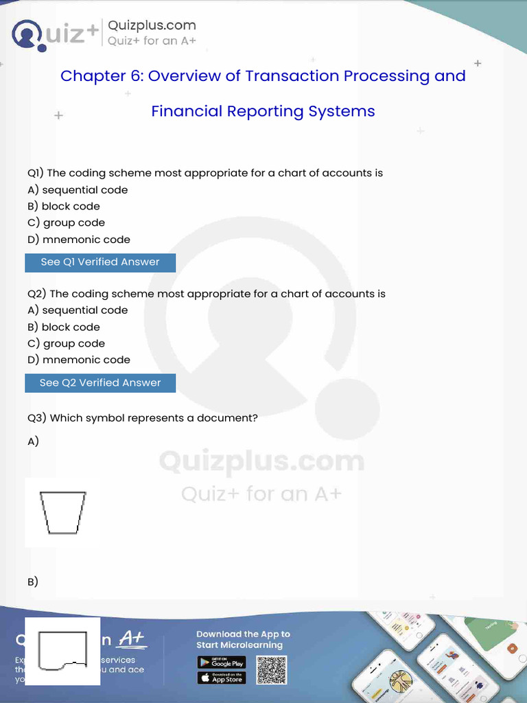 The Coding Scheme Most Appropriate for a Chart of Accounts Is | PDF ...