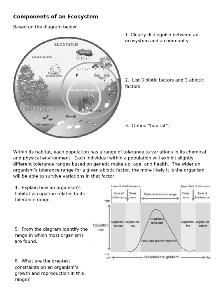 Components of an Ecosystem | PDF | Ecological Niche | Conservation Biology