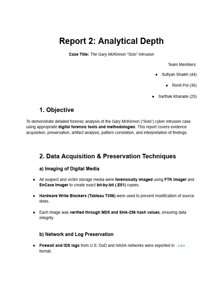 Report 2_ Analytical Depth | PDF | Digital Forensics | Computing