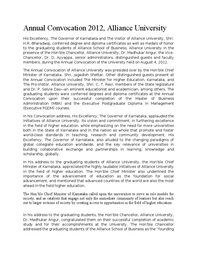 Annual Convocation 2012 Pdf Postgraduate Education University